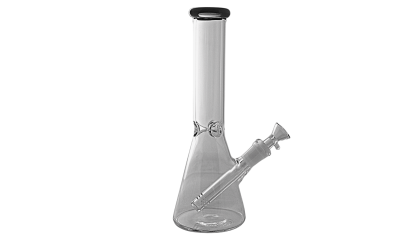 Glass Bong - 9.5" Colored Mouthpiece