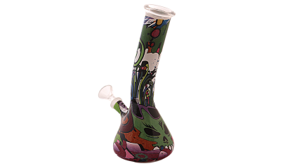 Glass Bong - 8.5" Printed Designs