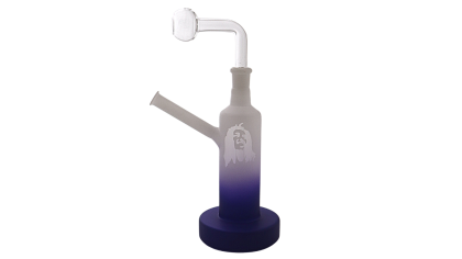 Glass Bong - 7.5" Frosted Bob Marley w/Wide Base