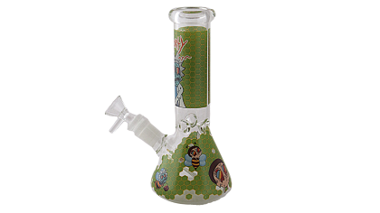 Glass Bong - 8" R&M Bee Design
