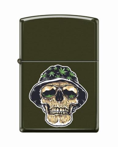 Zippo Leaf Cannabis Skull (58437)