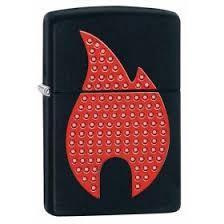 Zippo Red Flame Black Matte