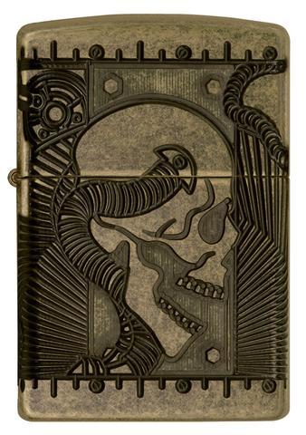 Zippo Skull Antique Brass Steampunk (29268)