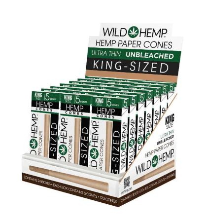 Wild Hemp - Ultra Thin Hemp Paper Cone KS (5x24)