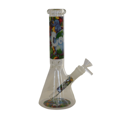 Glass Bong - 10" Printed Cookies Design