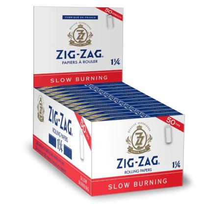 Zig Zag Rolling Paper with Tips - White 1 1/4