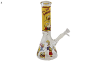Glass Bong - 10" Yellow Cartoon ABC0036